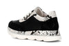 SNEAKERS IN PELLE CON SIMILPELLE PITONATA E STRASS