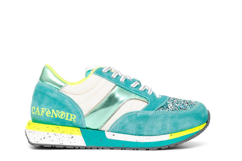 SNEAKER IN PELLE SCAMOSCIATA E TESSUTO