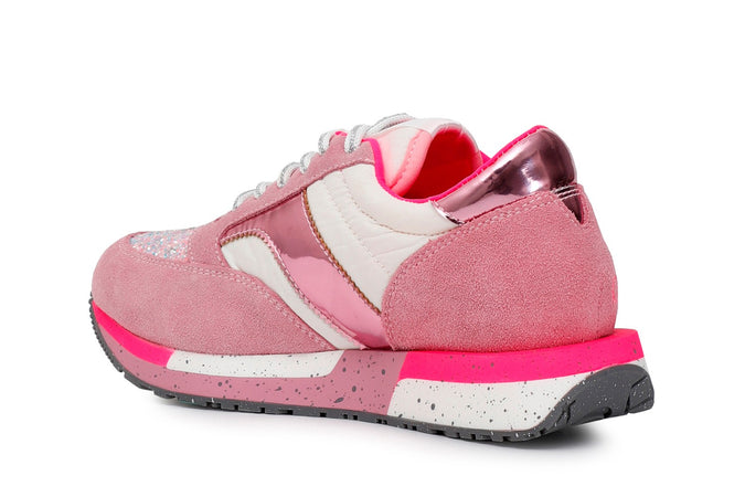SNEAKER IN PELLE SCAMOSCIATA E TESSUTO