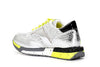 SNEAKER IN SIMILPELLE LAMINATA E RETE GLITTER