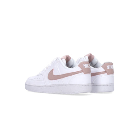 Nike Scarpa Bassa Donna W Court Vision Low Next Nature White/pink Oxford da donna