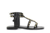 SANDALO IN PELLE CON ZIP LATERALE