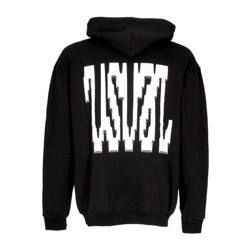 USUAL Felpa Cappuccio Uomo Digi Hoodie Black da uomo
