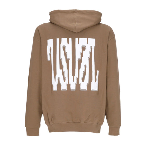 USUAL Felpa Cappuccio Uomo Digi Hoodie Brown da uomo