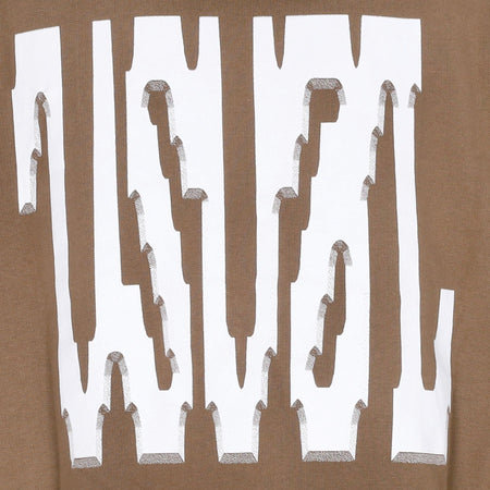 USUAL Felpa Cappuccio Uomo Digi Hoodie Brown da uomo