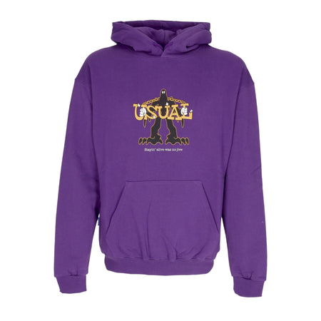 USUAL Felpa Cappuccio Uomo Jive Hoodie Purple da uomo