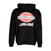 USUAL Felpa Cappuccio Uomo Worldwide Locals Hoodie Black da uomo