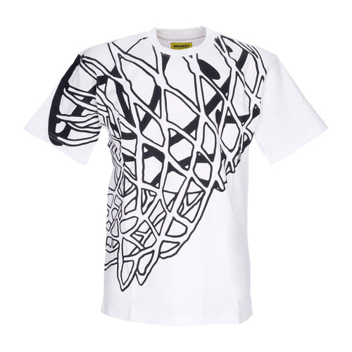 MARKET Maglietta Uomo Smiley In the Net Uv Tee X Smiley White da uomo