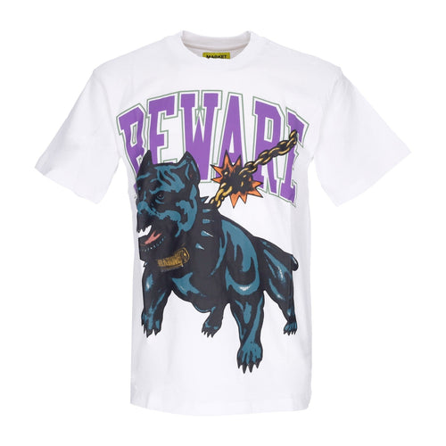 MARKET Maglietta Uomo Beware Dog Washed Tee White da uomo