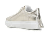 SNEAKERS IN PELLE METALLIZZATA CON STELLA
