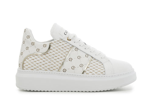 SNEAKERS IN RAFFIA E PELLE