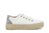 SNEAKER FASCIA CORDA IN CANVAS RICAMATO
