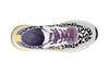SNEAKERS ALLACCIATA IN PELLE SCAMOSCIATAE TESSUTO LEOPARDATO