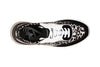 SNEAKERS ALLACCIATA IN PELLE SCAMOSCIATAE TESSUTO LEOPARDATO