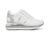 SNEAKERS IN PELLE CON BANDA LOGO LATERALE