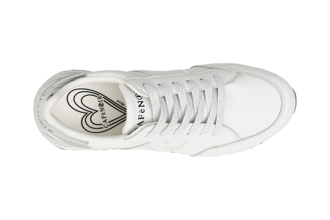 SNEAKERS IN PELLE CON BANDA LOGO LATERALE