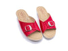 FLY FLOT Ciabatta Donna con fibbia Baricella Rosso