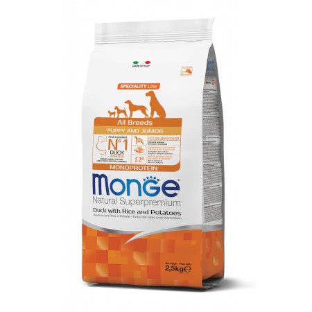 Monge Speciality Line Monoprotein secco Cani Puppy & Junior anatra riso e patate