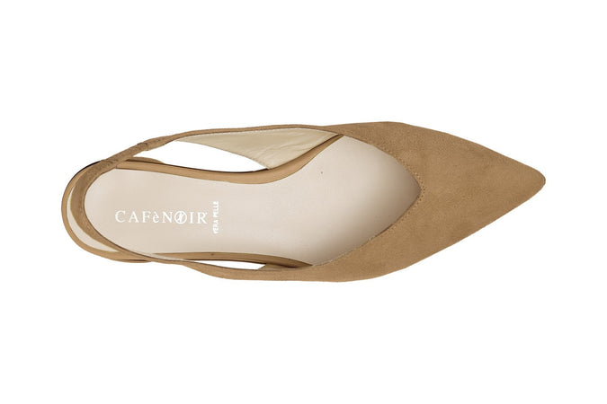 BALLERINA IN CAMOSCIO APERTA DIETRO