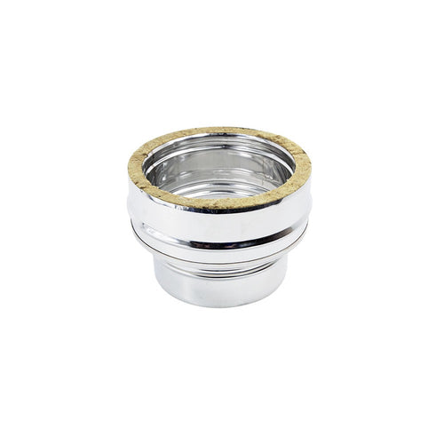Raccordo inox mono parete M 200mm a doppia parete MF Di 200 - De 250 mm