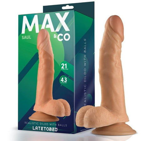 Saul - Dildo Realistico con Base a Ventosa e Dettagli Anatomici 21 x 4,3 cm