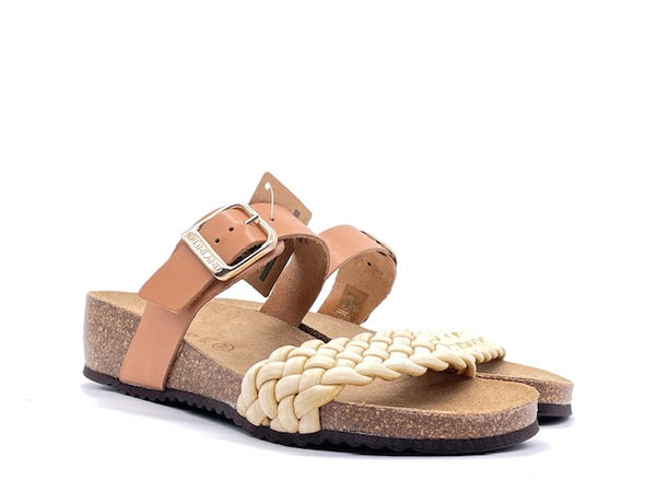 GRUNLAND Ciabatta Donna Memi Cuoio