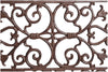 Biscottini Zerbino in ghisa finitura ruggine anticata L58xPR34xH1,5 cm rettangolare