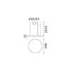 Sospensione Moderna Oracle Alluminio-Plastiche Bianco Led 55W 4000K D90Cm