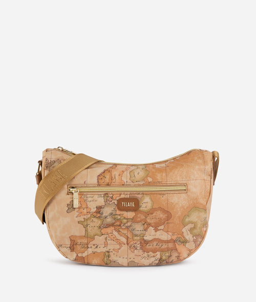 Borsa tracolla donna 1ª Classe mezzaluna media Soft Petals Geo Classic