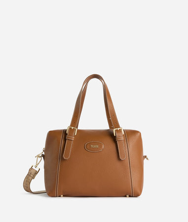 1ª Classe Alviero Martini Bauletto Rodeo Leather borsa Donna Cuoio Pelle Tabacco con Tracolla