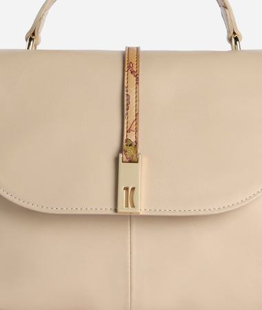 1ª Classe Alviero Martini Mini Tote Donna Avorio Pelle Nappata con Tracolla LE86_8631_0905