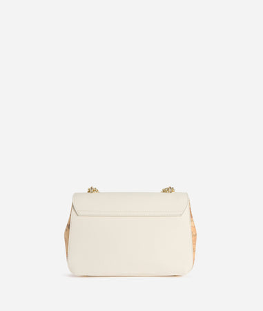 1ª Classe Alviero Martini Borsa Donna Tracolla Bay Lock Bag Avorio con Catena