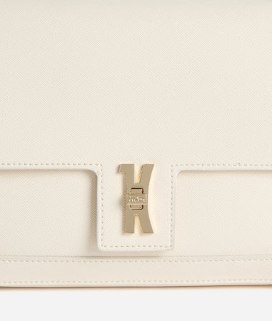 1ª Classe Alviero Martini Borsa Donna Tracolla Bay Lock Bag Avorio con Catena