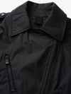 Blauer chiodo donna Zamora in nylon nero con zip