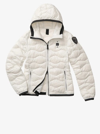 Blauer Piumino Donna con Cappuccio Camelia Bianco – Giubbino leggero mezza stagione 26SBLDC03169