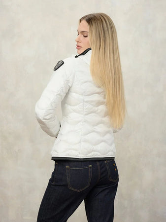 Blauer Piumino Donna con Cappuccio Camelia Bianco – Giubbino leggero mezza stagione 26SBLDC03169