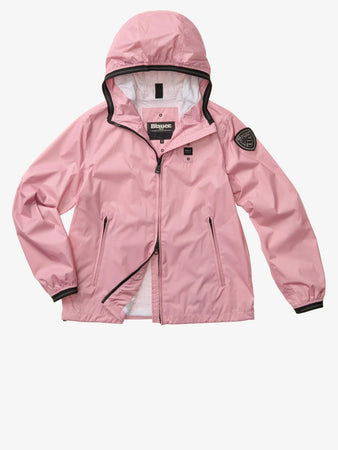 Blauer giacca donna Anawan antivento e antipioggia con cappuccio rosa