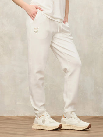 Pantaloni Donna Blauer Madison felpa con coulisse e logo – Bianco Sporco