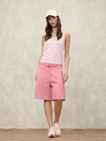 Bermuda Donna Blauer Lane 26SBLDP05058 con coulisse e logo – Rosa