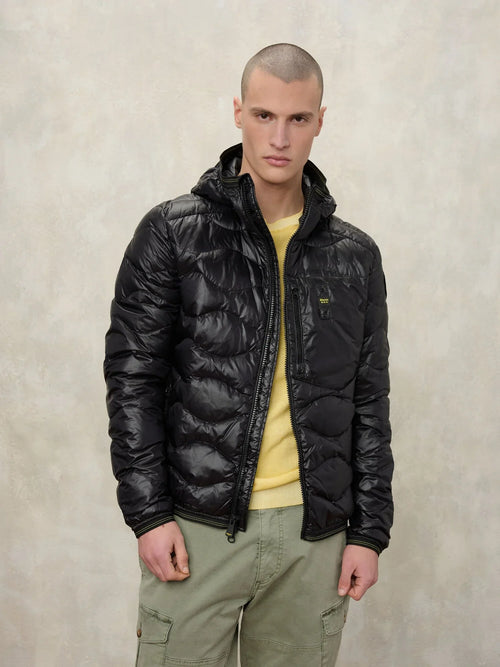 Blauer piumino uomo leggero con cappuccio Wave 26SBLUC03177