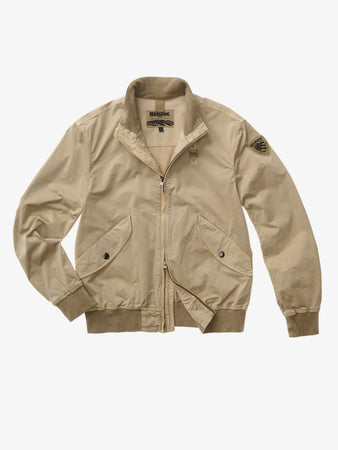 Blauer Bomber capospalla Uomo in Cotone Stretch Badger Dyed 26SBLUC04139 Beige