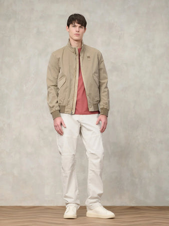 Blauer Bomber capospalla Uomo in Cotone Stretch Badger Dyed 26SBLUC04139 Beige