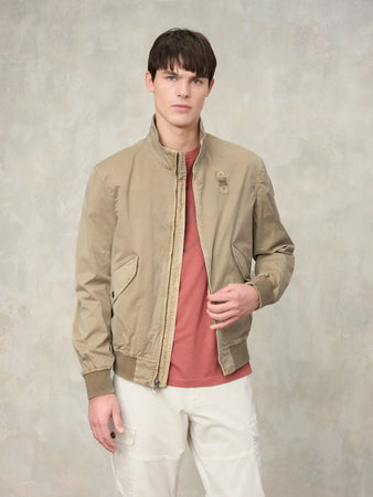 Blauer Bomber capospalla Uomo in Cotone Stretch Badger Dyed 26SBLUC04139 Beige