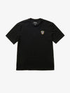 Blauer T-shirt Uomo Nera con Logo Scudo sul Petto Regular Fit 26SBLUH02284 Faxon