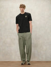 Blauer T-shirt Uomo Nera con Logo Scudo sul Petto Regular Fit 26SBLUH02284 Faxon