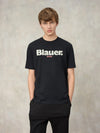 T-shirt Uomo Blauer Ernst 26SBLUH02299 con logo frontale – Nero