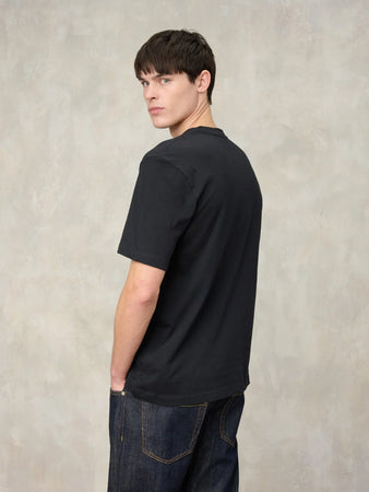 T-shirt Uomo Blauer Errol 26SBLUH02300 con logo minimal – Nero