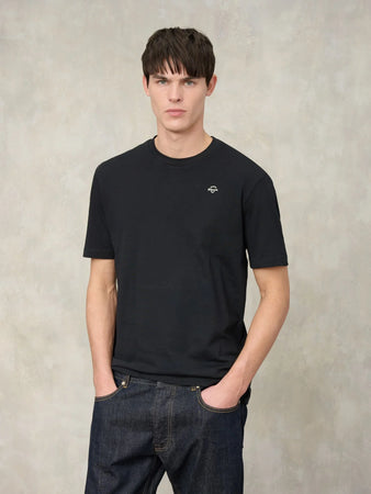 T-shirt Uomo Blauer Errol 26SBLUH02300 con logo minimal – Nero