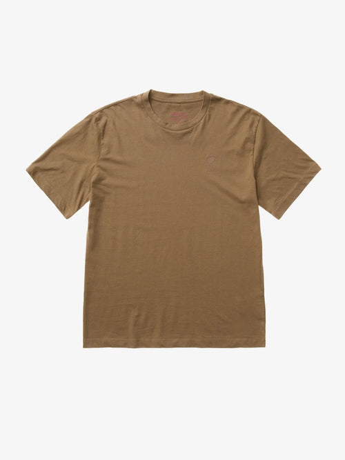 T-shirt Uomo Blauer Eutaw 26SBLUH02302 con logo scudo – Nocciola