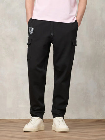 Blauer Pantalone in Felpa Uomo Cargo  Olneys 26SBLUP04036 Nero